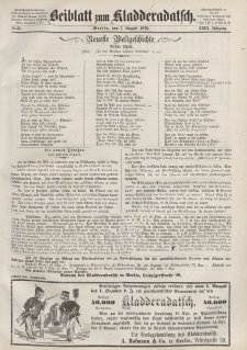 Kladderadatsch, 23. Jahrgang, 7. August 1870, Nr. 36 (Beiblatt)