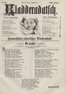 Kladderadatsch, 23. Jahrgang, 14. August 1870, Nr. 37