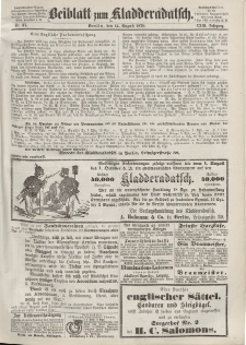 Kladderadatsch, 23. Jahrgang, 14. August 1870, Nr. 37 (Beiblatt)
