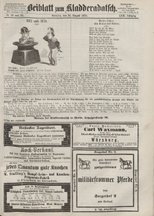 Kladderadatsch, 23. Jahrgang, 21. August 1870, Nr. 38/39 (Beiblatt)