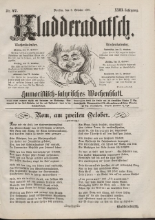 Kladderadatsch, 23. Jahrgang, 9. Oktober 1870, Nr. 47
