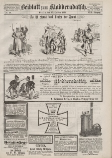 Kladderadatsch, 23. Jahrgang, 30. Oktober 1870, Nr. 50 (Beiblatt)