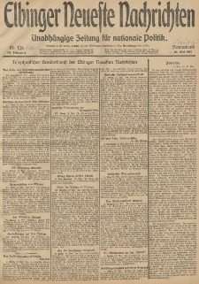 Elbinger Neueste Nachrichten, Nr. 127 Sonntag 11 Mai 1913 65. Jahrgang