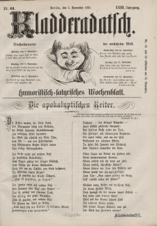 Kladderadatsch, 23. Jahrgang, 6. November 1870, Nr. 51