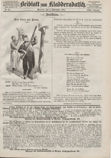 Kladderadatsch, 23. Jahrgang, 6. November 1870, Nr. 51 (Beiblatt)
