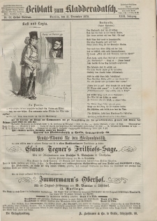 Kladderadatsch, 23. Jahrgang, 11. Dezember 1870, Nr. 57 (Beiblatt)