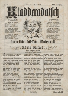 Kladderadatsch, 25. Jahrgang, 7. Januar 1872, Nr. 1