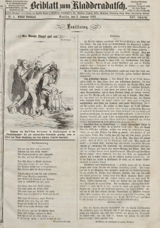 Kladderadatsch, 25. Jahrgang, 7. Januar 1872, Nr. 1 (Beiblatt)