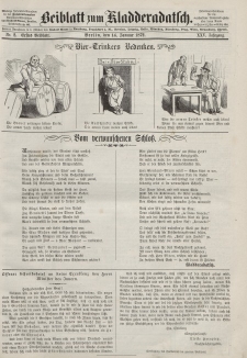 Kladderadatsch, 25. Jahrgang, 14. Januar 1872, Nr. 2 (Beiblatt)