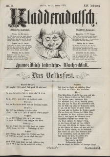 Kladderadatsch, 25. Jahrgang, 21. Januar 1872, Nr. 3