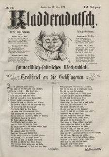 Kladderadatsch, 25. Jahrgang, 17. März 1872, Nr. 12