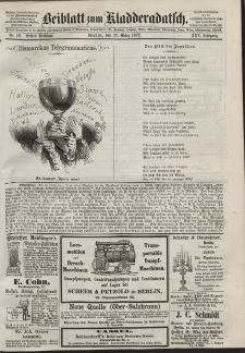 Kladderadatsch, 25. Jahrgang, 17. März 1872, Nr. 12 (Beiblatt)