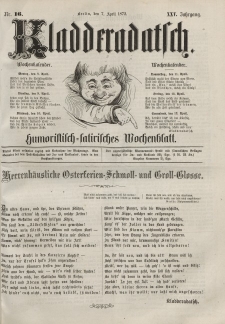 Kladderadatsch, 25. Jahrgang, 7. April 1872, Nr. 16