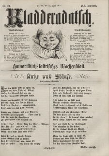 Kladderadatsch, 25. Jahrgang, 14. April 1872, Nr. 17