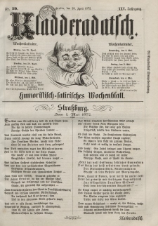 Kladderadatsch, 25. Jahrgang, 28. April 1872, Nr. 19