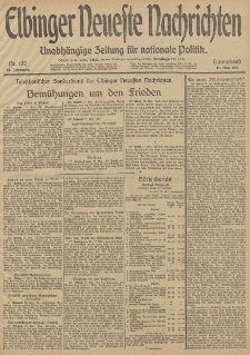 Elbinger Neueste Nachrichten, Nr. 132 Sonnabend 17 Mai 1913 65. Jahrgang