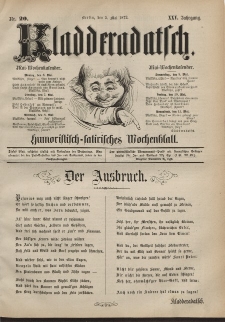Kladderadatsch, 25. Jahrgang, 5. Mai 1872, Nr. 20
