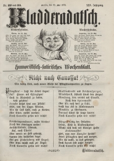 Kladderadatsch, 25. Jahrgang, 19. Mai 1872, Nr. 22/23