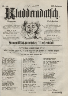 Kladderadatsch, 25. Jahrgang, 9. Juni 1872, Nr. 26