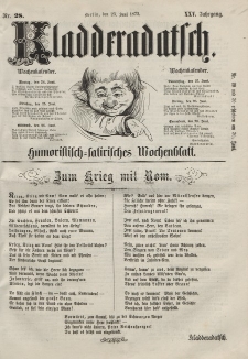 Kladderadatsch, 25. Jahrgang, 23. Juni 1872, Nr. 28