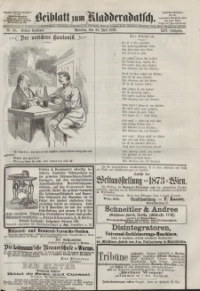 Kladderadatsch, 25. Jahrgang, 21. Juli 1872, Nr. 33 (Beiblatt)