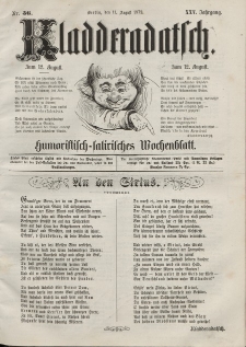 Kladderadatsch, 25. Jahrgang, 11. August 1872, Nr. 36