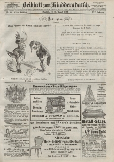 Kladderadatsch, 25. Jahrgang, 11. August 1872, Nr. 36 (Beiblatt)