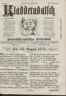 Kladderadatsch, 25. Jahrgang, 25. August 1872, Nr. 38