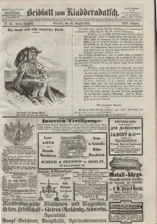 Kladderadatsch, 25. Jahrgang, 25. August 1872, Nr. 38 (Beiblatt)