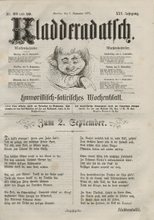 Kladderadatsch, 25. Jahrgang, 1. September 1872, Nr. 39/40