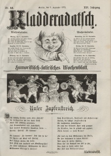 Kladderadatsch, 25. Jahrgang, 8. September 1872, Nr. 41