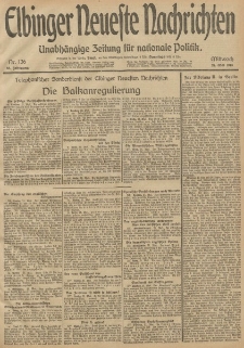Elbinger Neueste Nachrichten, Nr. 136 Mittwoch 21 Mai 1913 65. Jahrgang