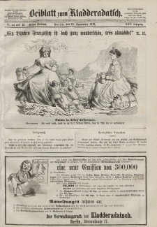 Kladderadatsch, 25. Jahrgang, 29. September 1872, Nr. 44/45 (Beiblatt)
