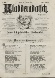 Kladderadatsch, 25. Jahrgang, 6. Oktober 1872, Nr. 46