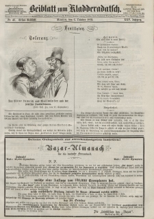 Kladderadatsch, 25. Jahrgang, 6. Oktober 1872, Nr. 46 (Beiblatt)