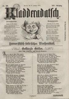 Kladderadatsch, 25. Jahrgang, 27. Oktober 1872, Nr. 49
