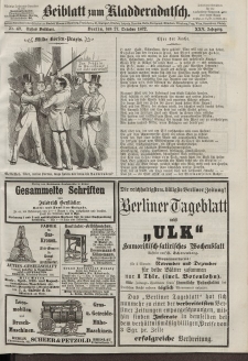 Kladderadatsch, 25. Jahrgang, 27. Oktober 1872, Nr. 49 (Beiblatt)