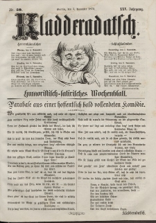 Kladderadatsch, 25. Jahrgang, 3. November 1872, Nr. 50