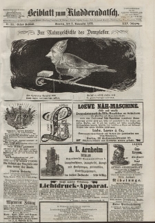 Kladderadatsch, 25. Jahrgang, 3. November 1872, Nr. 50 (Beiblatt)