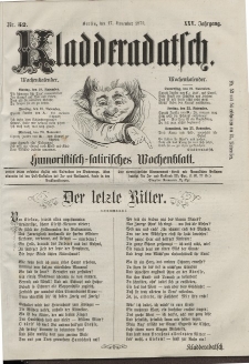Kladderadatsch, 25. Jahrgang, 17. November 1872, Nr. 52