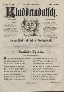 Kladderadatsch, 25. Jahrgang, 24. November 1872, Nr. 53/54