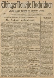 Elbinger Neueste Nachrichten, Nr. 138 Freitag 23 Mai 1913 65. Jahrgang