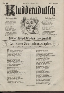 Kladderadatsch, 25. Jahrgang, 1. Dezember 1872, Nr. 55