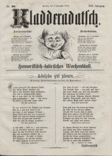Kladderadatsch, 25. Jahrgang, 8. Dezember 1872, Nr. 56