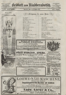 Kladderadatsch, 25. Jahrgang, 8. Dezember 1872, Nr. 56 (Beiblatt)