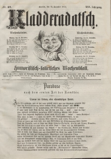 Kladderadatsch, 25. Jahrgang, 15. Dezember 1872, Nr. 57