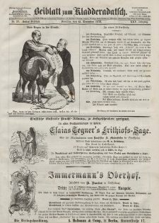 Kladderadatsch, 25. Jahrgang, 15. Dezember 1872, Nr. 57 (Beiblatt)