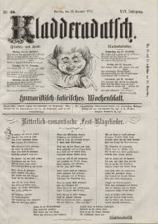 Kladderadatsch, 25. Jahrgang, 22. Dezember 1872, Nr. 58