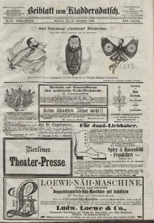 Kladderadatsch, 25. Jahrgang, 22. Dezember 1872, Nr. 58 (Beiblatt)