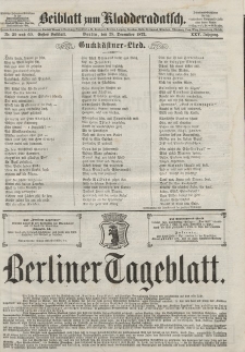 Kladderadatsch, 25. Jahrgang, 29. Dezember 1872, Nr. 59/60 (Beiblatt)